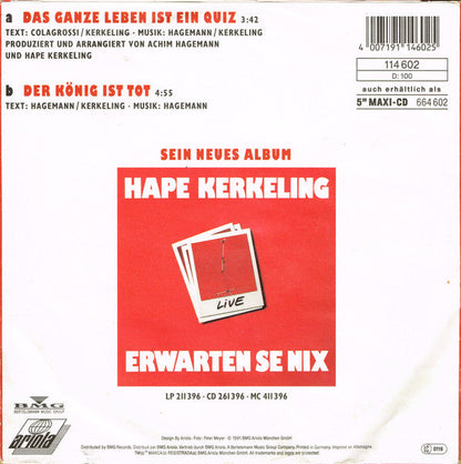 Hape Kerkeling - Das Ganze Leben Ist Ein Quiz Vinyl Singles Vinyl Goed / Hoes Goed