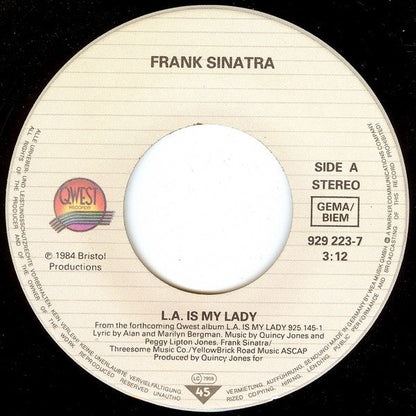 Frank Sinatra with Quincy Jones And Orchestra - LA Is My Lady 28787