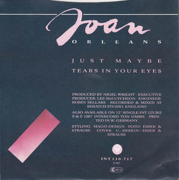 Joan Orleans - Just Maybe 40684 Vinyl Singles Vinyl Goed / Hoes Redelijk