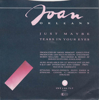 Joan Orleans - Just Maybe 40684 Vinyl Singles Vinyl Goed / Hoes Redelijk