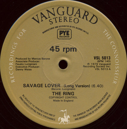 Ring - Savage Lover (Maxi-Single) Maxi-Singles JUKEBOXSINGLES.NL   