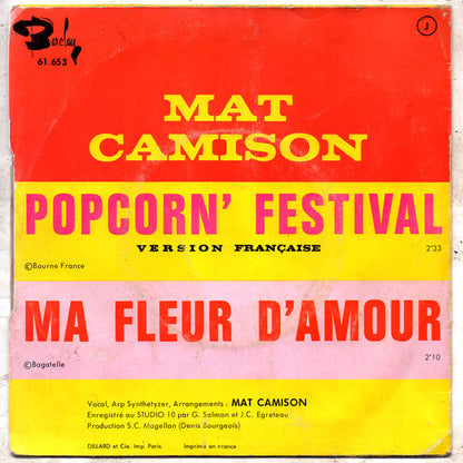 Mat Camison - Pop Corn Festival (Version Française) 40817 Vinyl Singles Vinyl Goed / Hoes Goed