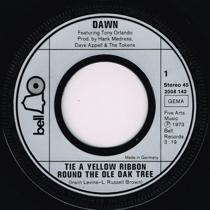 Dawn - Tie A Yellow Ribbon Vinyl Singles Vinyl Zeer Goed / Hoesje Generic "VINYLSINGLES.NL"