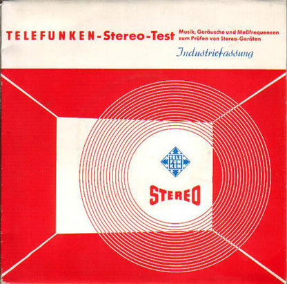 No Artist - Telefunken-Stereo-Test (Industriefassung) 15805 Vinyl Singles Vinyl Goed / Hoes Goed