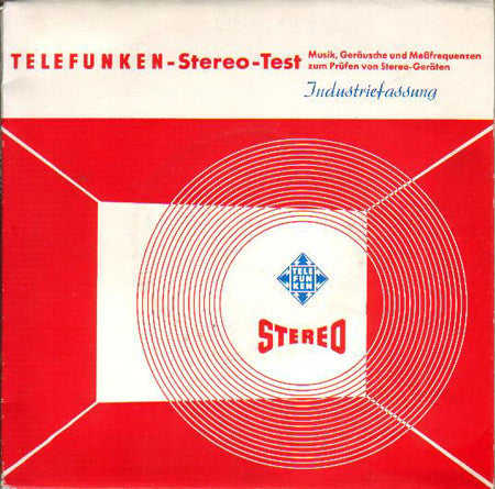 No Artist - Telefunken-Stereo-Test (Industriefassung) 15805 Vinyl Singles Vinyl Goed / Hoes Goed