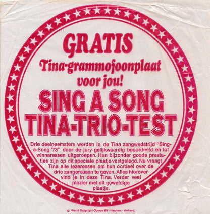 Various - Sing A Song '73 Tina-Trio-Test (Flexidisc) 34276 Flexidisc Vinyl Goed / Hoes Goed