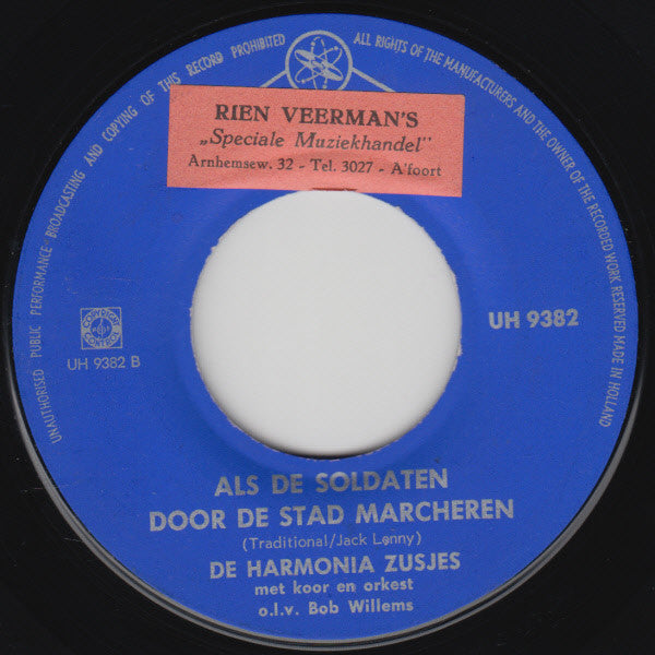Harmonia Zusjes - Achter In Het Stille Klooster Vinyl Singles Vinyl Zeer Goed / Hoesje Generic "VINYLSINGLES.NL"
