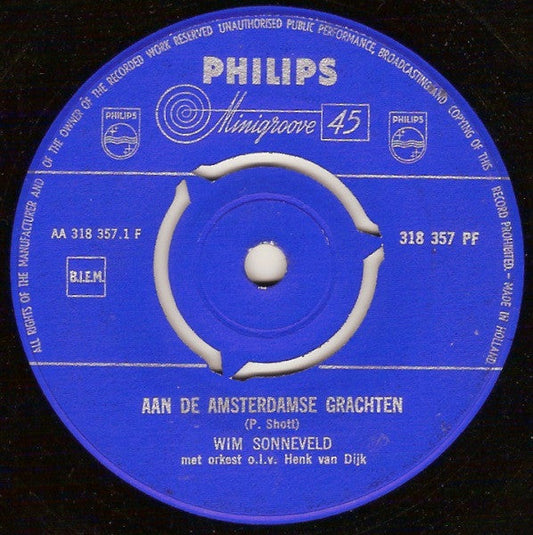 Wim Sonneveld - Aan De Amsterdamse Grachten 41813 Vinyl Singles Vinyl Goed / Hoes Generic