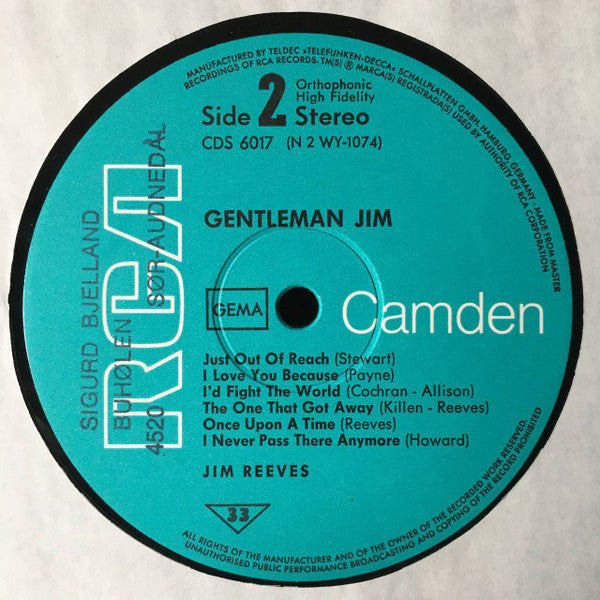 Jim Reeves - Gentleman Jim (LP) 40620 Vinyl LP JUKEBOXSINGLES.NL   