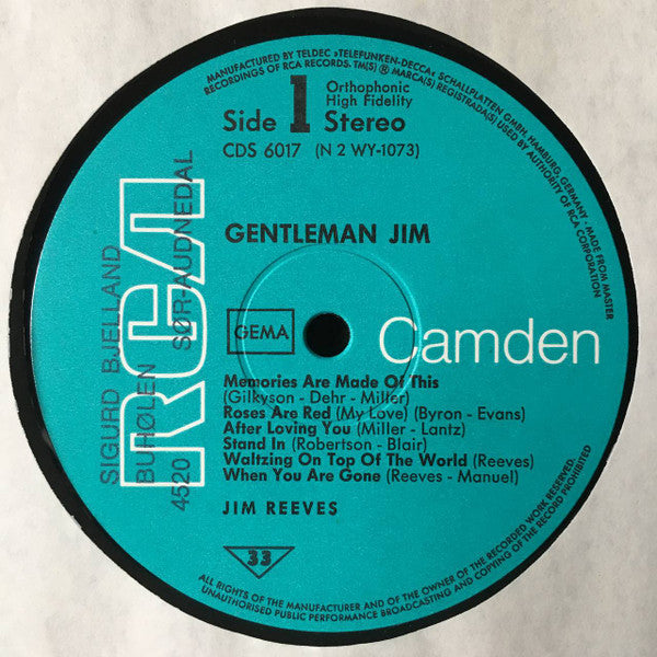 Jim Reeves - Gentleman Jim (LP) 40620 Vinyl LP JUKEBOXSINGLES.NL   