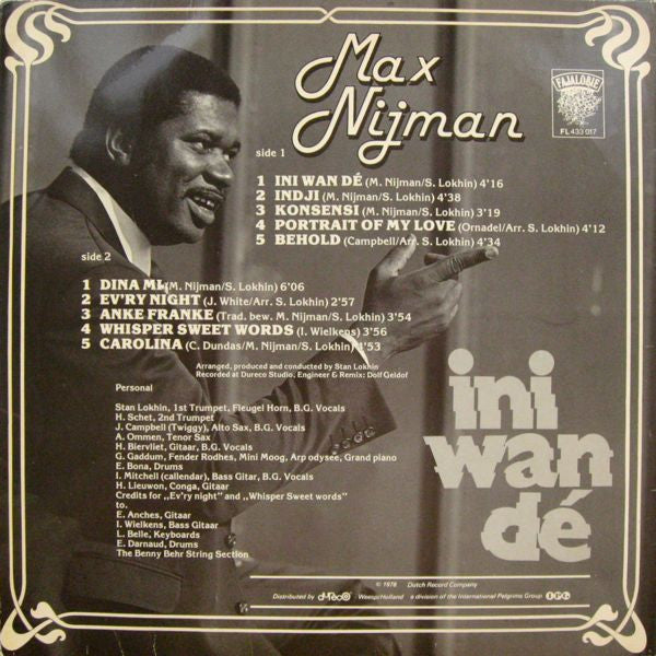 Max Nijman - Ini Wan Dé (LP) 40721 Vinyl LP JUKEBOXSINGLES.NL   