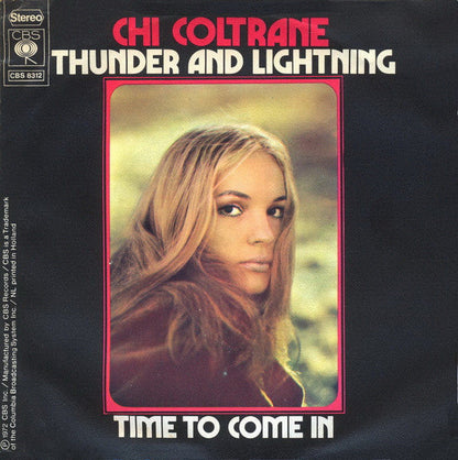 Chi Coltrane - Thunder And Lightning 39077 Vinyl Singles Vinyl Zeer Goed / Hoesje Goed "VINYLSINGLES.NL"