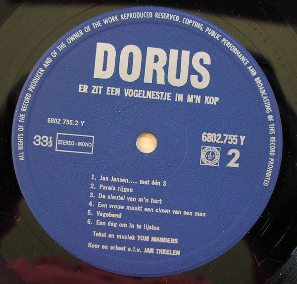 Dorus - Er Zit Een Vogelnestje In M'n Kop (LP) 46248 Vinyl LP JUKEBOXSINGLES.NL   