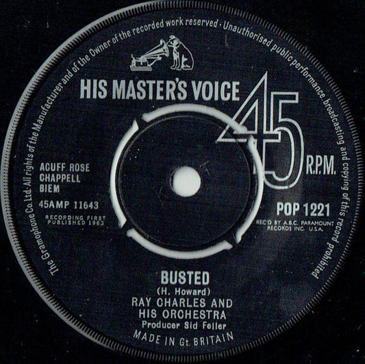 Ray Charles And His Orchestra / Ray Charles - Busted / Making Believe 41850 Vinyl Singles Vinyl Goed / Hoes Generic