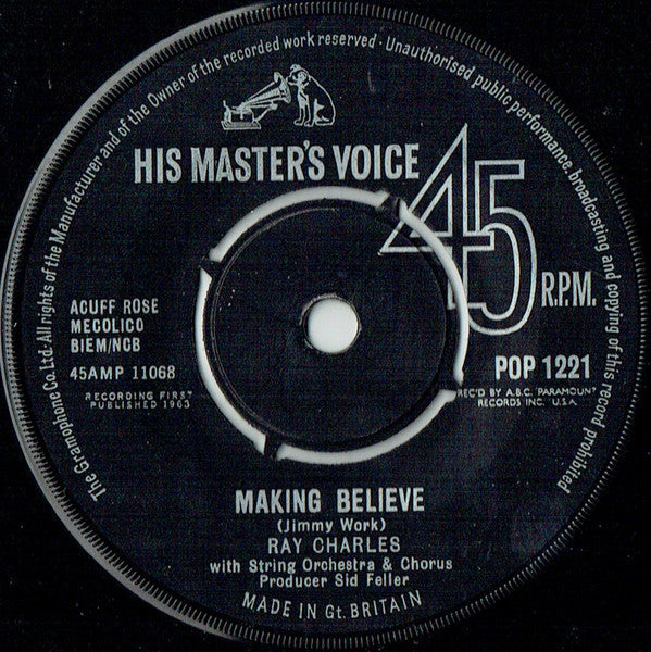 Ray Charles And His Orchestra / Ray Charles - Busted / Making Believe 41850 Vinyl Singles Vinyl Goed / Hoes Generic