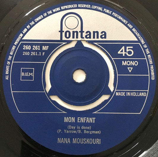 Nana Mouskouri - Mon Enfant Vinyl Singles Vinyl Goed / Hoes Generic