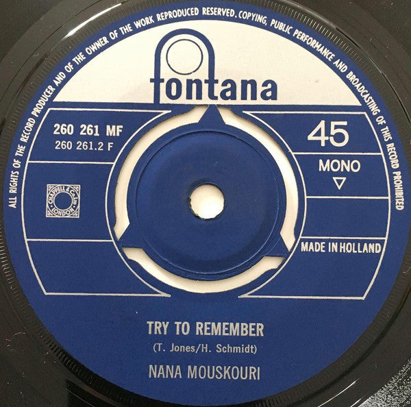 Nana Mouskouri - Mon Enfant Vinyl Singles Vinyl Goed / Hoes Generic