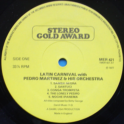 Pedro Martinez, sein Orchester und Chor – Latin Carnival (LP) 49543