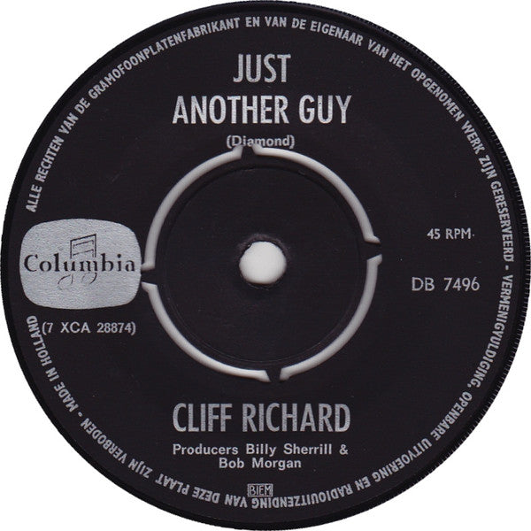 Cliff Richard - Just Another Guy 40566 Vinyl Singles Vinyl Goed / Hoes Generic