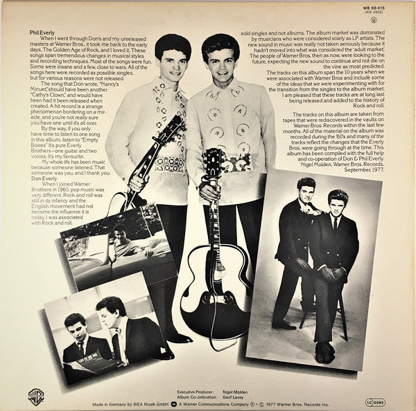 Everly Brothers - The New Album (LP) Vinyl LP Vinyl Zeer Goed / Hoesje Goed "VINYLSINGLES.NL"