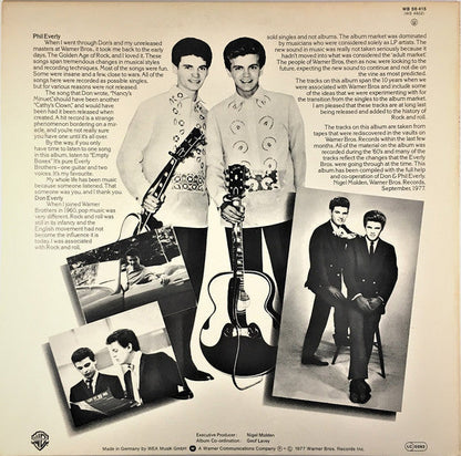 Everly Brothers - The New Album (LP) Vinyl LP Vinyl Zeer Goed / Hoesje Goed "VINYLSINGLES.NL"