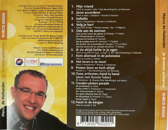 Marco De Hollander - Je Dromen Achterna (CD) 70507 Compact Disc Goede Staat
