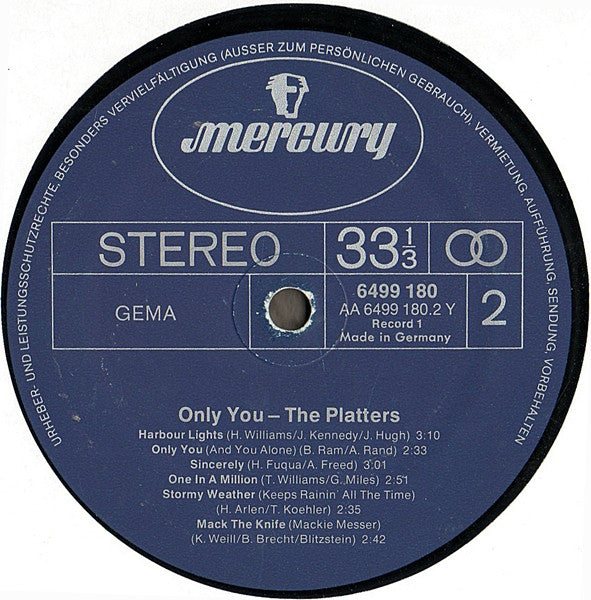 Platters - Nur Du (LP) 48901