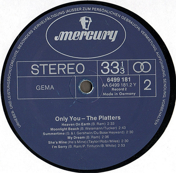 Platters - Nur Du (LP) 48901