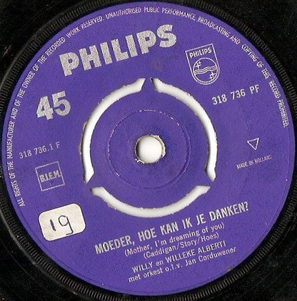 Willy & Willeke Alberti - Moeder, Hoe Kan Ik Je Danken? 42548 Vinyl Singles Vinyl Goed / Hoes Generic