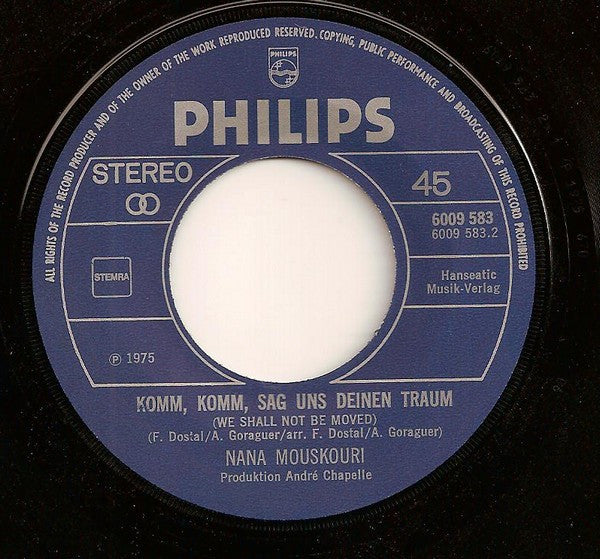 Nana Mouskouri - Traume Sind Sterne 15976 Vinyl Singles Vinyl Goed / Hoes Goed