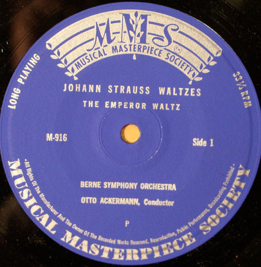 Johann Strauss Jr. – Berner Symphonieorchester, Otto Ackermann – Johann Strauss Walzer 19372