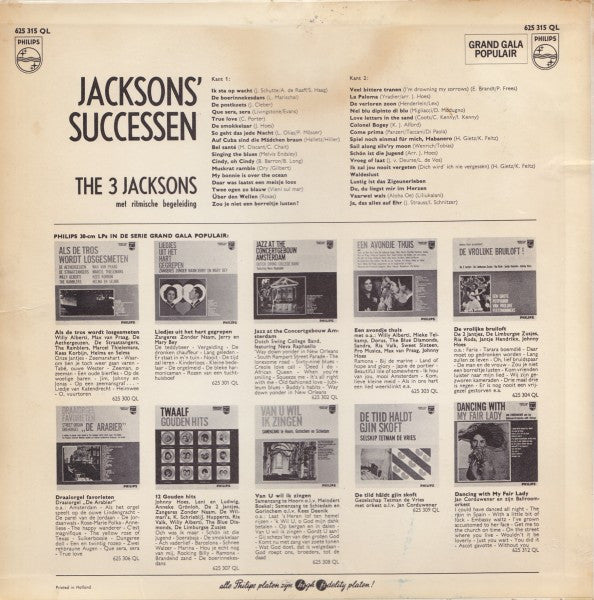 3 Jacksons - Jacksons' Successen (LP) 43701 Vinyl LP JUKEBOXSINGLES.NL   