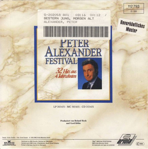 Peter Alexander - Gestern Jung, Morgen Alt 31244