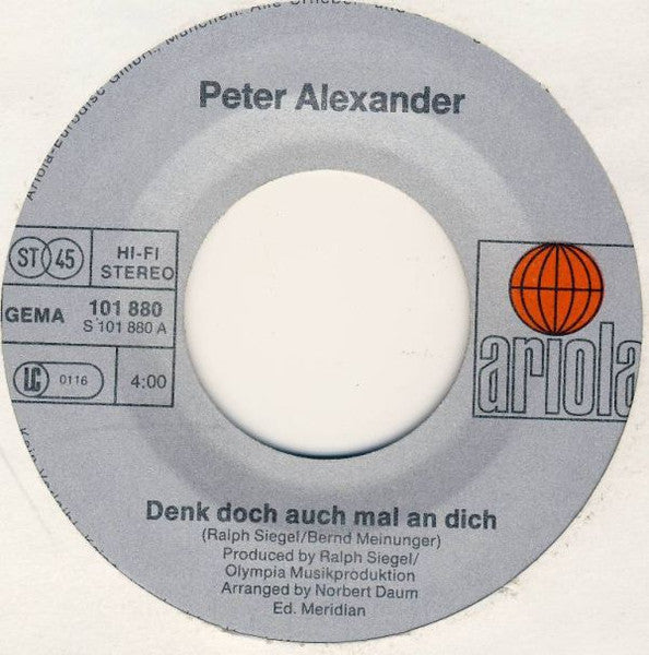 Peter Alexander - Denk Doch Auch Mal An Dich 33321