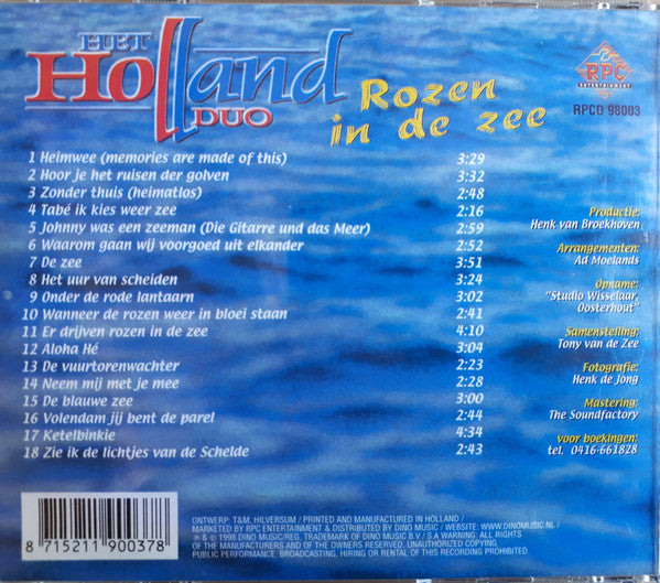 Holland Duo - Rozen In De Zee (CD) Compact Disc Goede Staat "VINYLSINGLES.NL"