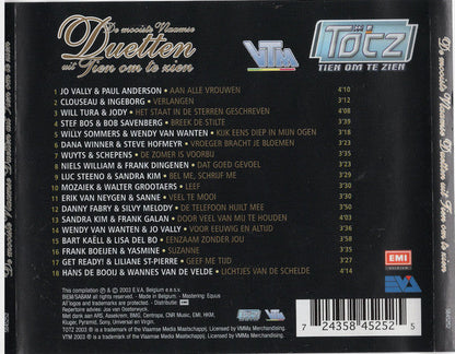 Various - De Mooiste Vlaamse Duetten Uit Tien Om Te Zien (CD) 70648 Compact Disc Goede Staat