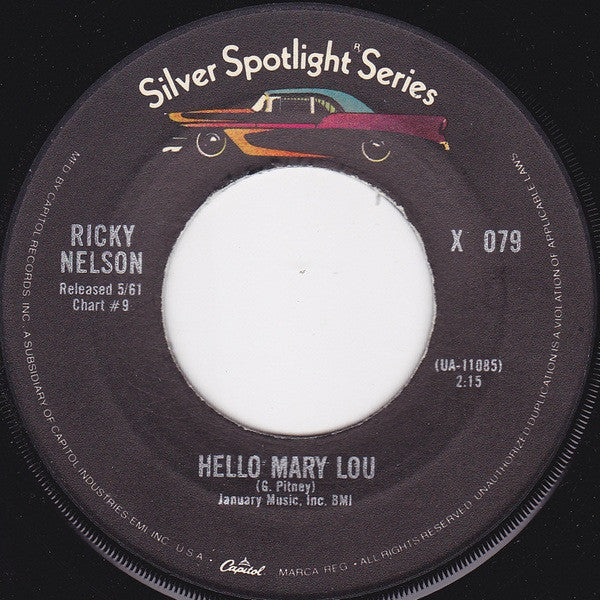 Ricky Nelson - Hello Mary Lou 42410 Vinyl Singles Vinyl Goed / Hoes Generic