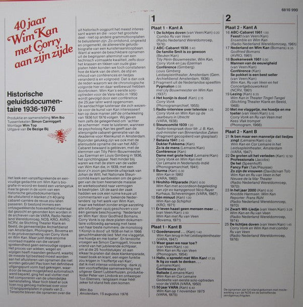 Wim Kan – 40 Jahre Wim Kan mit Corry an seiner Seite (LP) 50242
