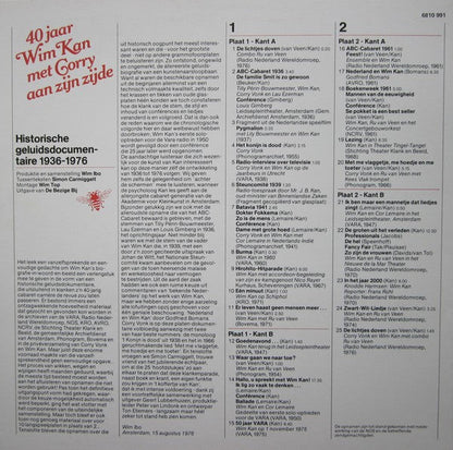 Wim Kan – 40 Jahre Wim Kan mit Corry an seiner Seite (LP) 50242