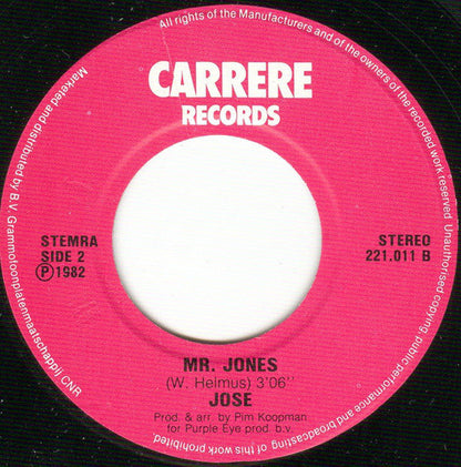 Jose - Secret Love 09902 Vinyl Singles Vinyl Goed / Hoes Goed