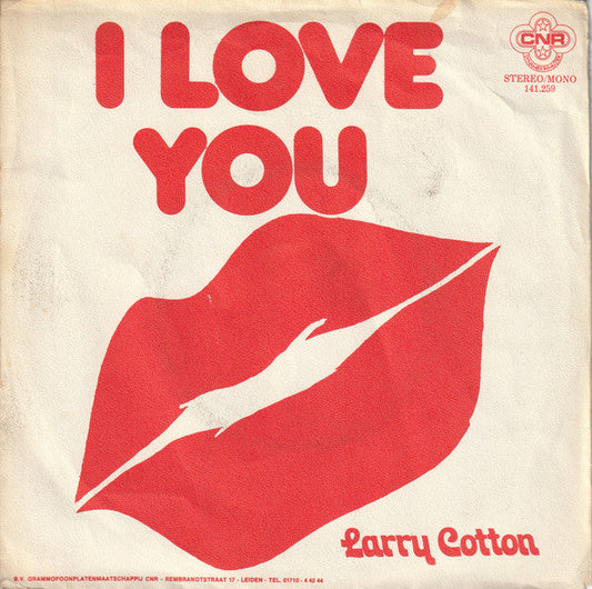 Larry Cotton - I Love You 41889 Vinyl Singles Vinyl Goed / Hoes Goed