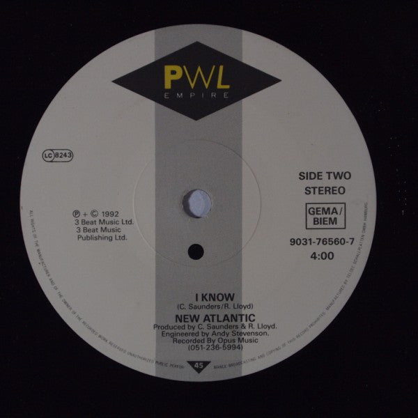 New Atlantic - I Know (Love Decade Remix) 12499 Vinyl Singles Vinyl Goed / Hoes Goed