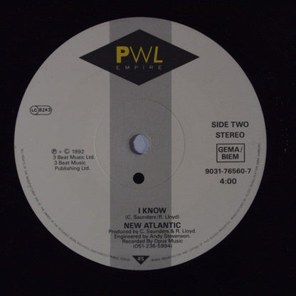 New Atlantic - I Know (Love Decade Remix) 12499 Vinyl Singles Vinyl Goed / Hoes Goed