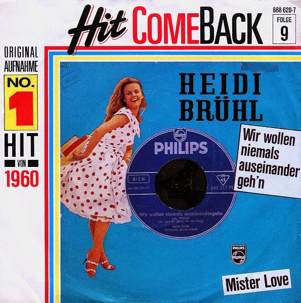 Heidi Brühl - Wir Wollen Niemals Auseinandergeh'n 42216 Vinyl Singles Vinyl Goed / Hoes Goed