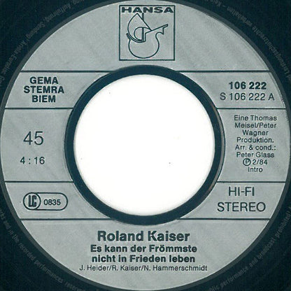 Roland Kaiser - Es Kann Der Frömmste Nicht In Frieden Leben 31241