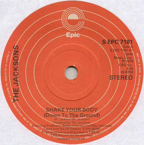 Jacksons - Shake Your Body (Down To Ground) 39226