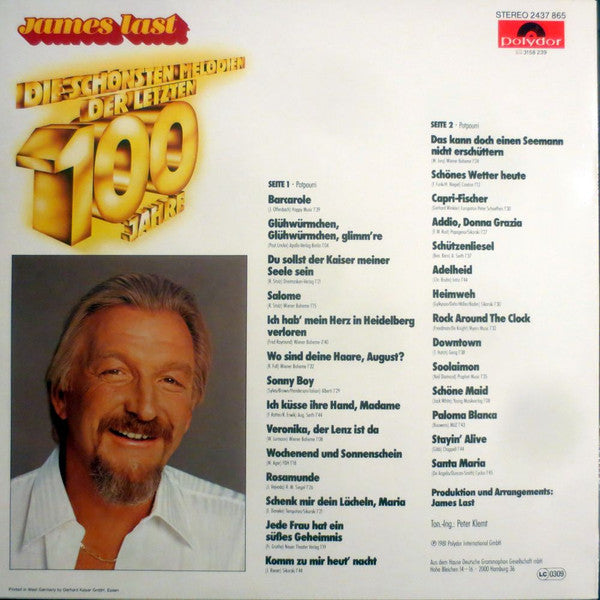 James Last - Die Schönsten Melodien Der Letzten 100 Jahre (LP) 41362 Vinyl LP JUKEBOXSINGLES.NL   