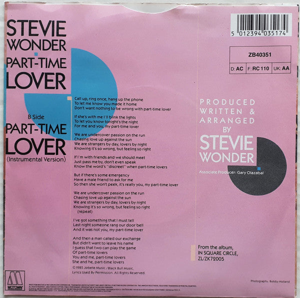 Stevie Wonder - Teilzeitliebhaber 36123