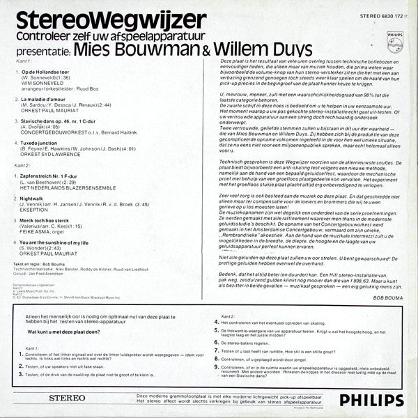 Mies Bouwman En Willem Duys - Stereo Wegwijzer (LP) 46743 Vinyl LP JUKEBOXSINGLES.NL   