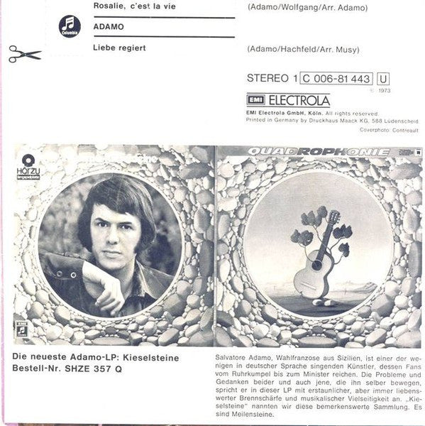 Adamo - Rosalie, C'est La Vie Vinyl Singles Vinyl Goed / Hoes Goed